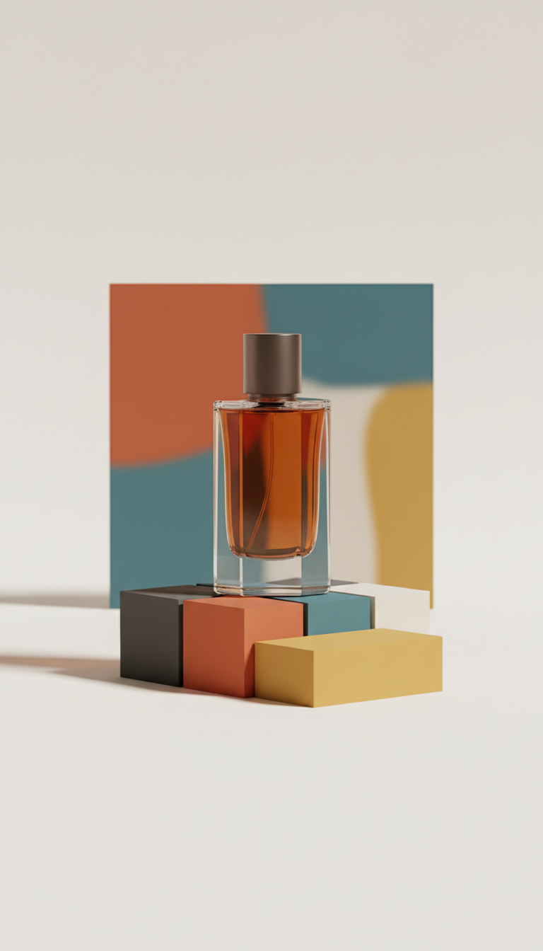 Eau de parfum with amber resin architecture