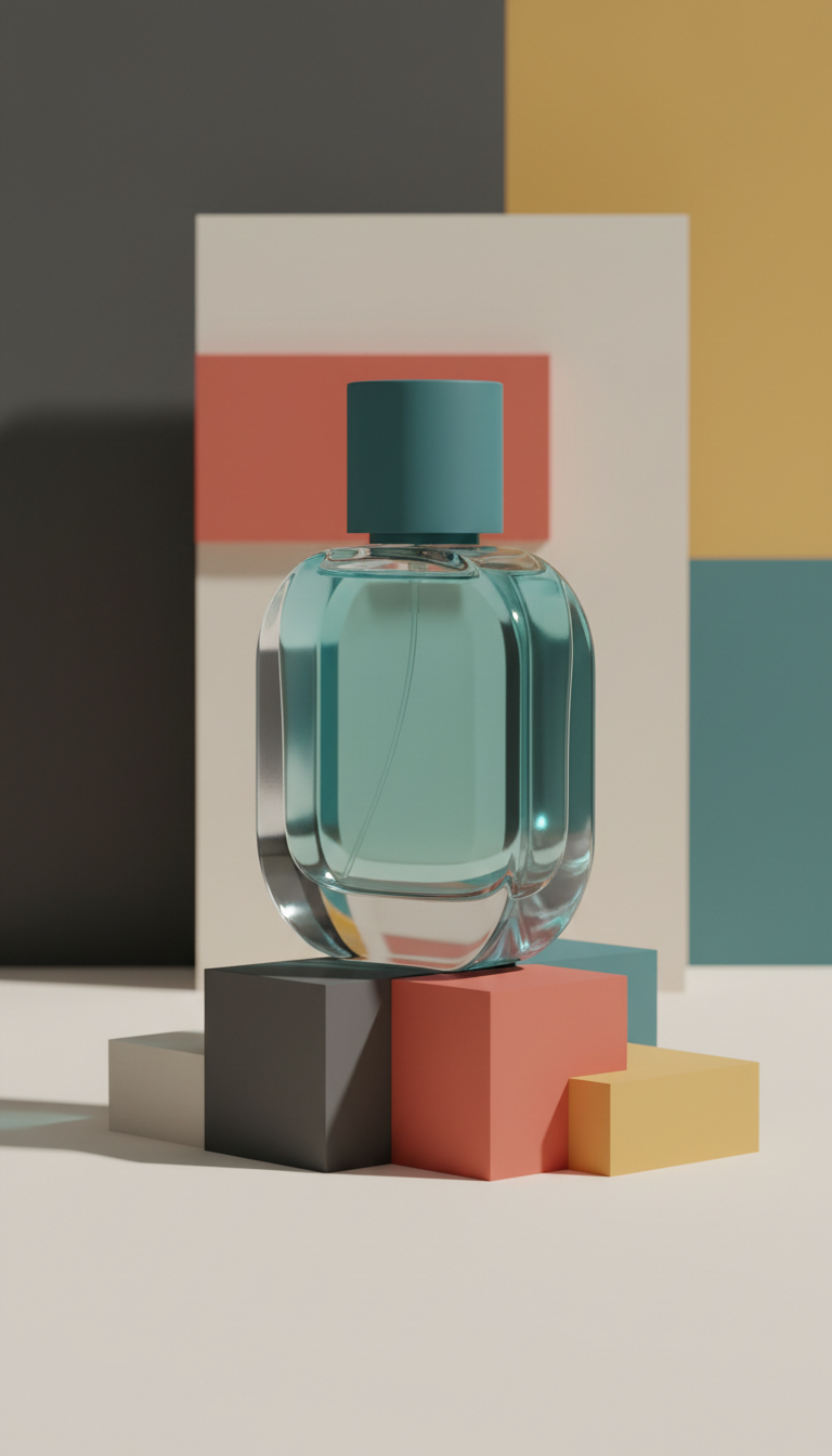 Extrait de parfum with cyan aquatic accord