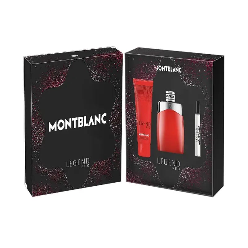 Montblanc Legend Red Men EDP Set 100ML + 7.5ML + Shower Gel 100ML (Red Box)