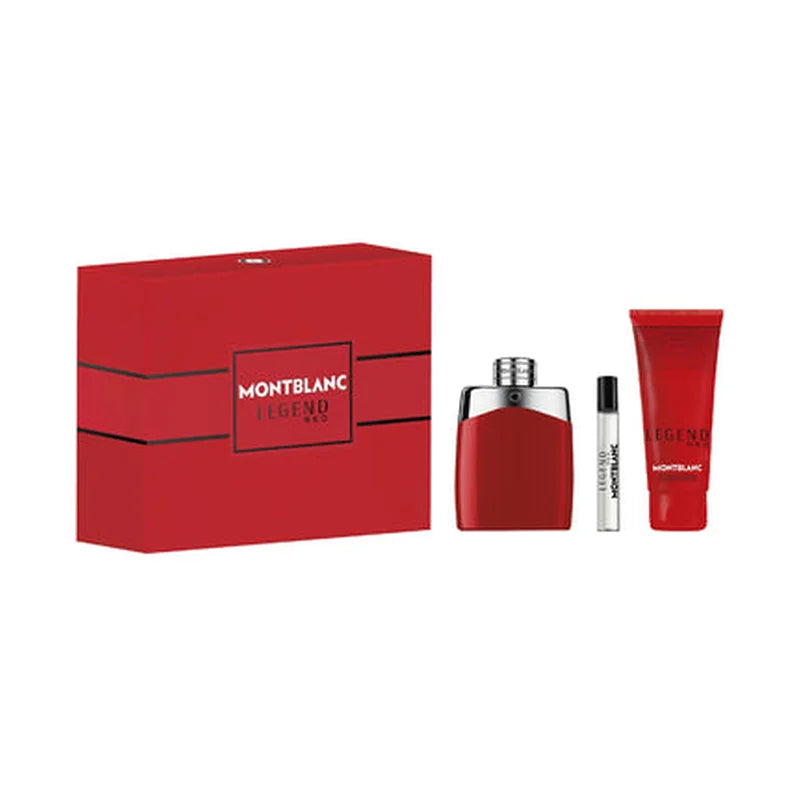 Montblanc Legend Red Men Travel Set EDP 100ML + 7.5ML + Shower Gel 100ML CS