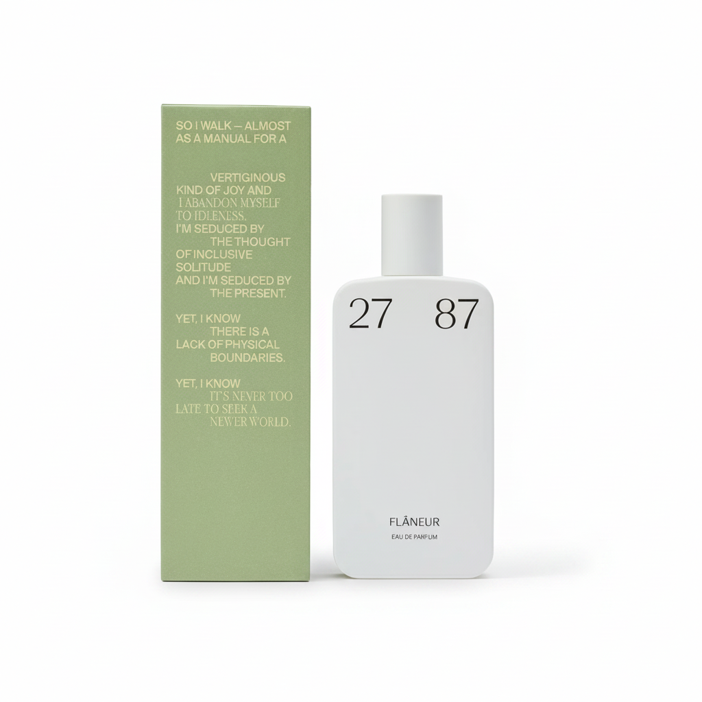 27 87 Perfumes Flâneur Eau de Parfum 87ml bottle and packaging on a white background
