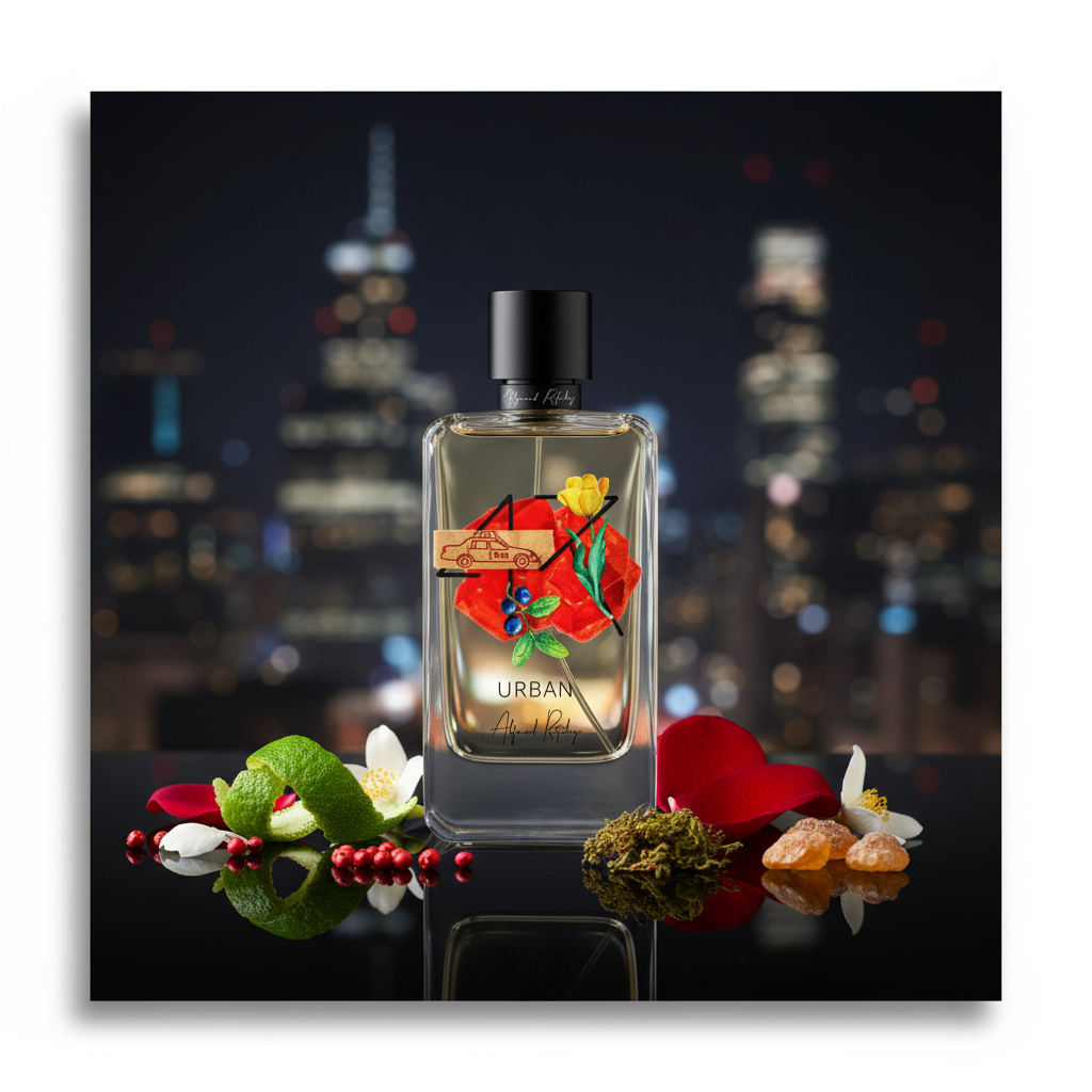 Urban Eau de Parfum with bergamot, pink pepper, rose, jasmine, oakmoss, amber and musk notes