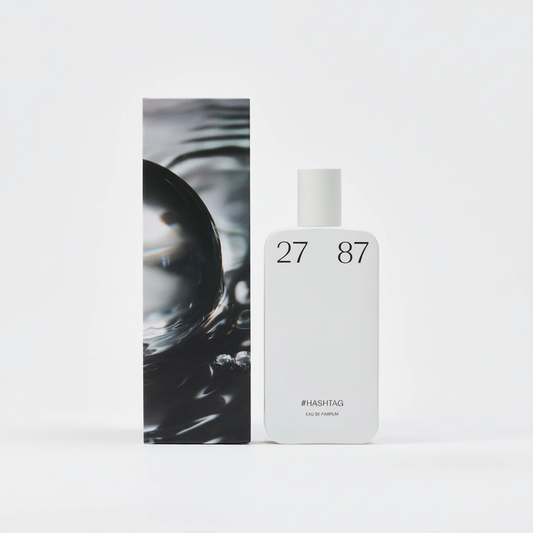 27 87 Perfumes #HASHTAG Eau de Parfum bottle and packaging on a white background