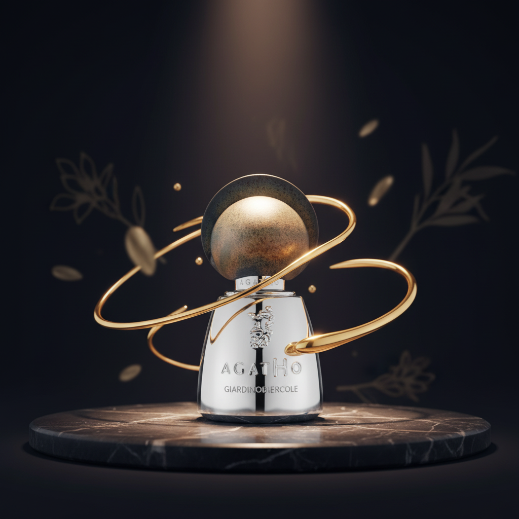 GIARDINODIERCOLE Extrait de Parfum 100ml on a premium navy and gold luxury background