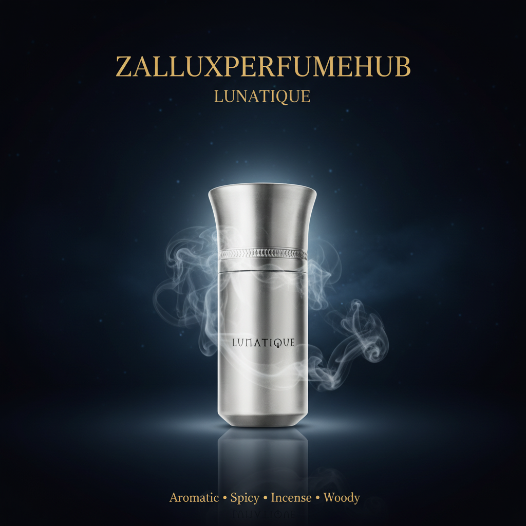 Liquides Imaginaires Lunatique with ZALLUXPERFUMEHUB branding and fragrance notes