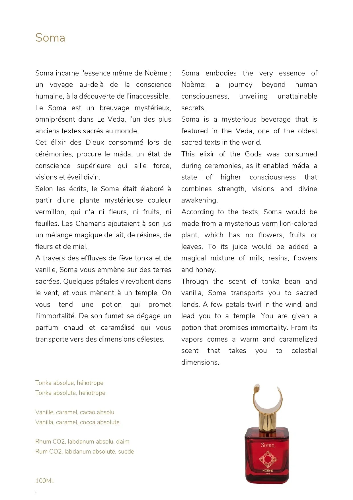 Noeme Soma Unisex Parfum